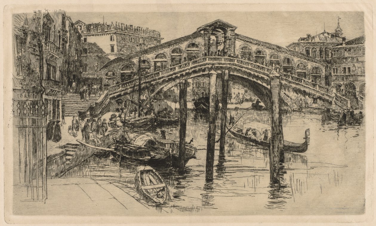 De Rialto, Venetië door Frank Duveneck