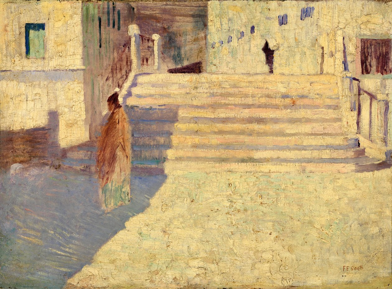 Femmes pres des Escaliers nr. II door Frank Edwin Scott
