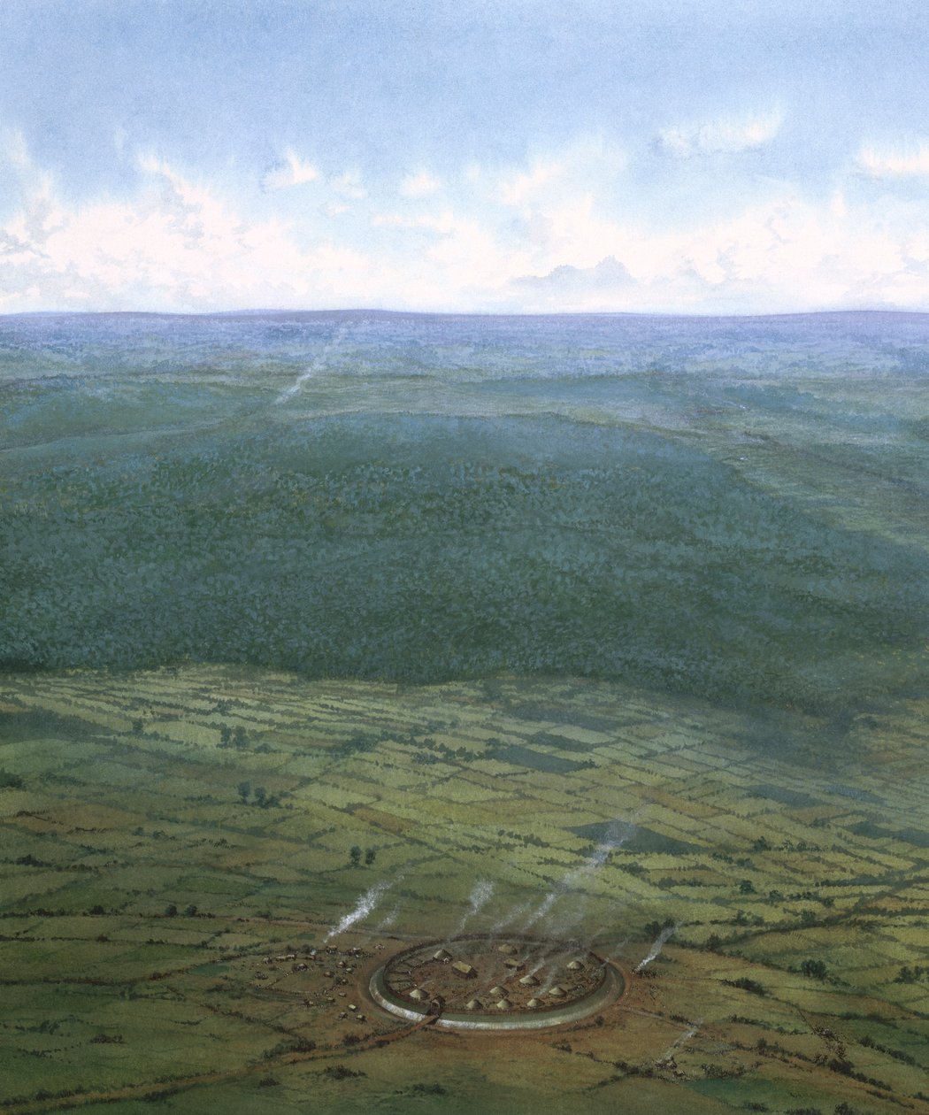 Versterkte omheining, Zuid-Engeland, ca. 1000 v.Chr. door Frank Gardiner