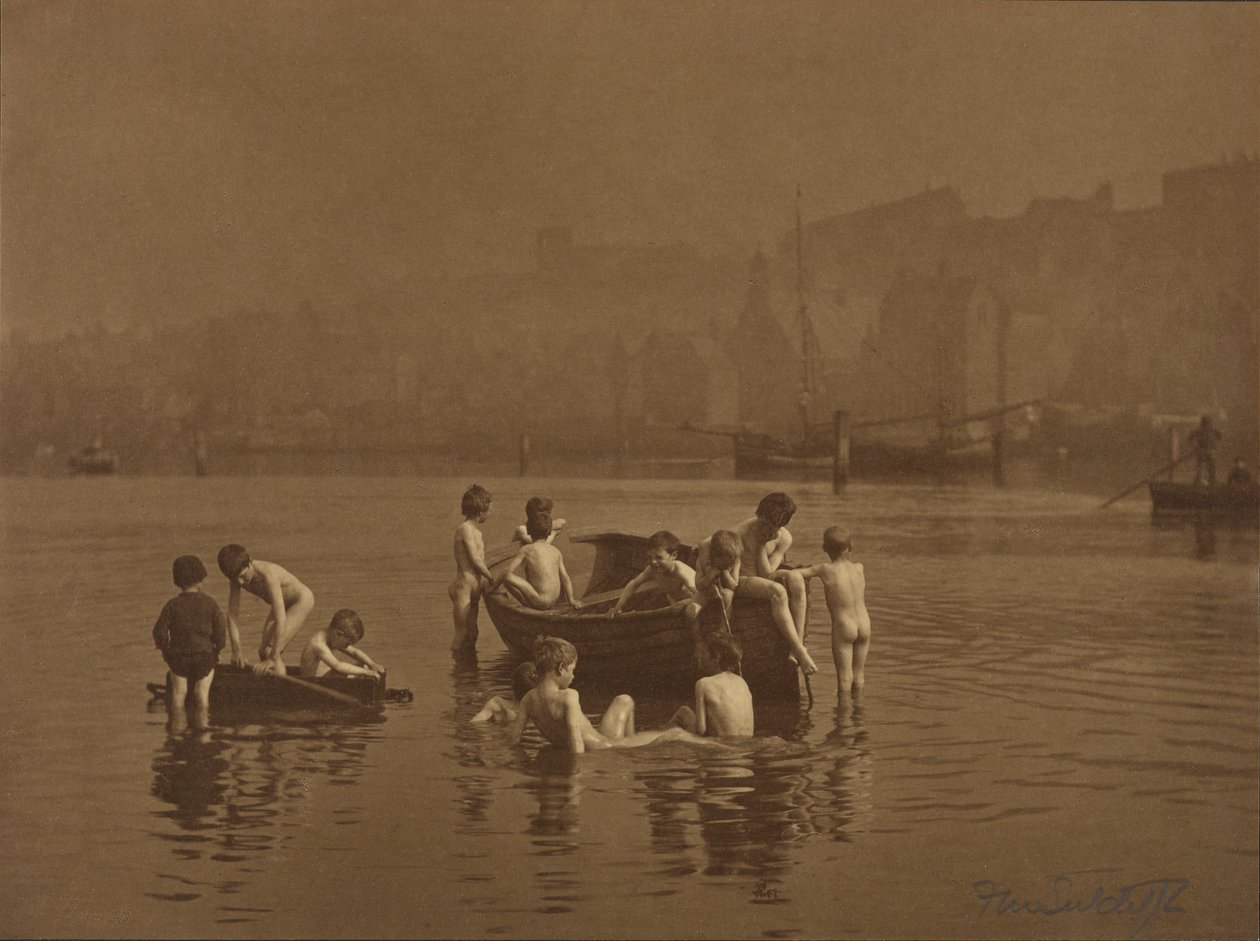 Waterratten door Frank Meadow Sutcliffe