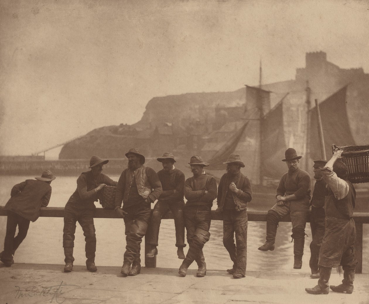 Whitby Vissers,c. 1885 (foto) door Frank Meadow Sutcliffe