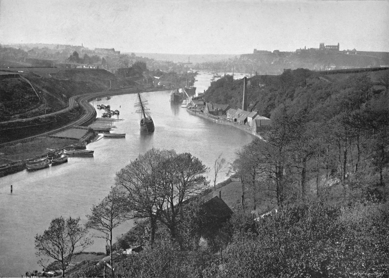 Whitby, vanaf Larpool, c1896 door Frank Meadow Sutcliffe
