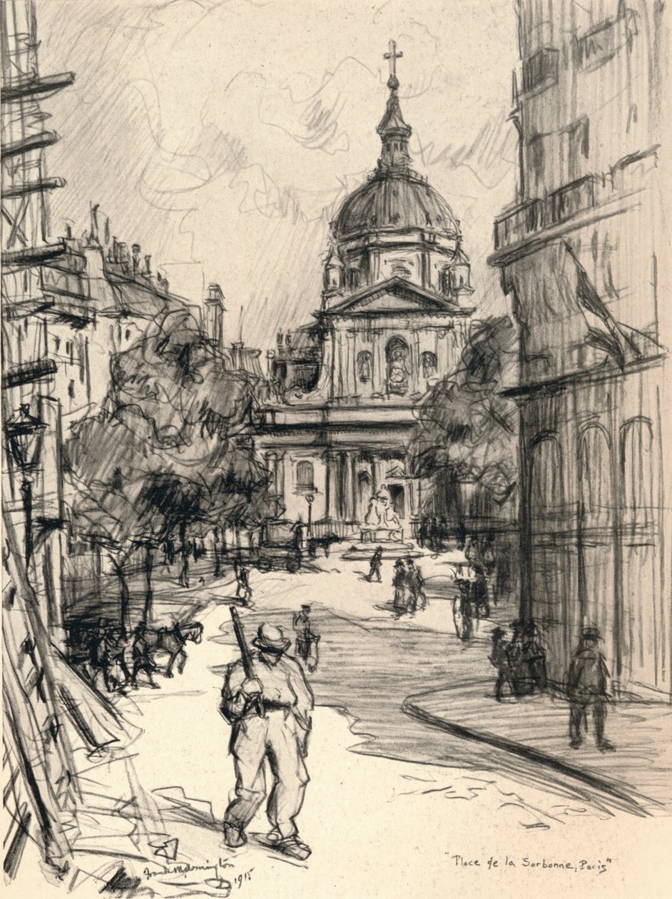 Place de la Sorbonne, 1915 door Frank Milton Armington