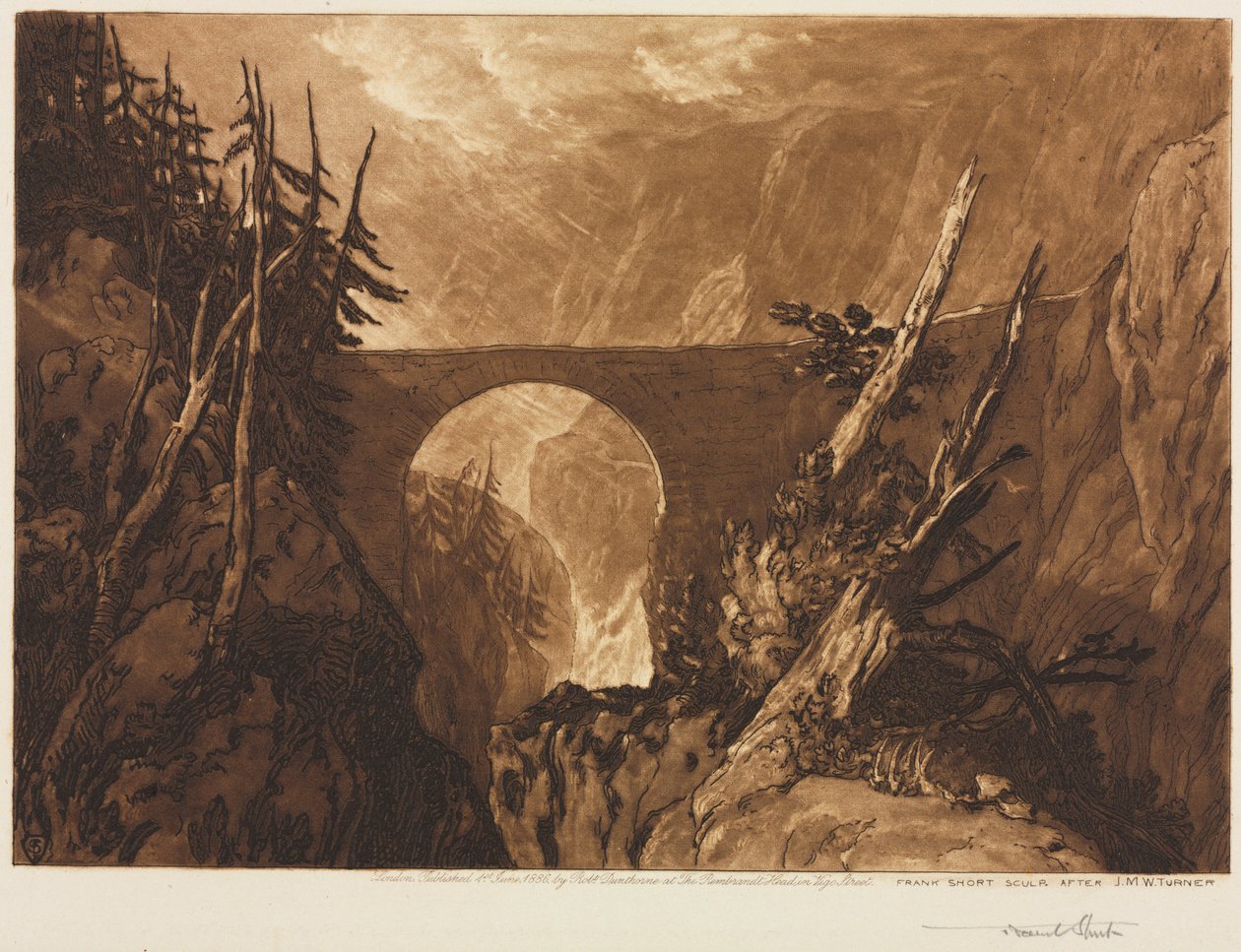 Kleine Duivelsbrug, 1886 door Frank Short