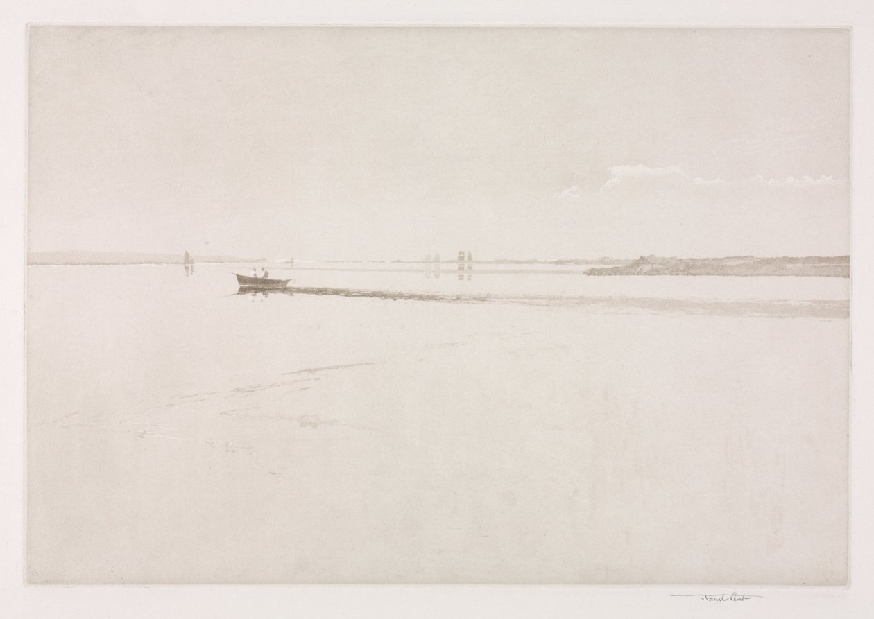Ochtendnevel in de haven van Chichester door Frank Short