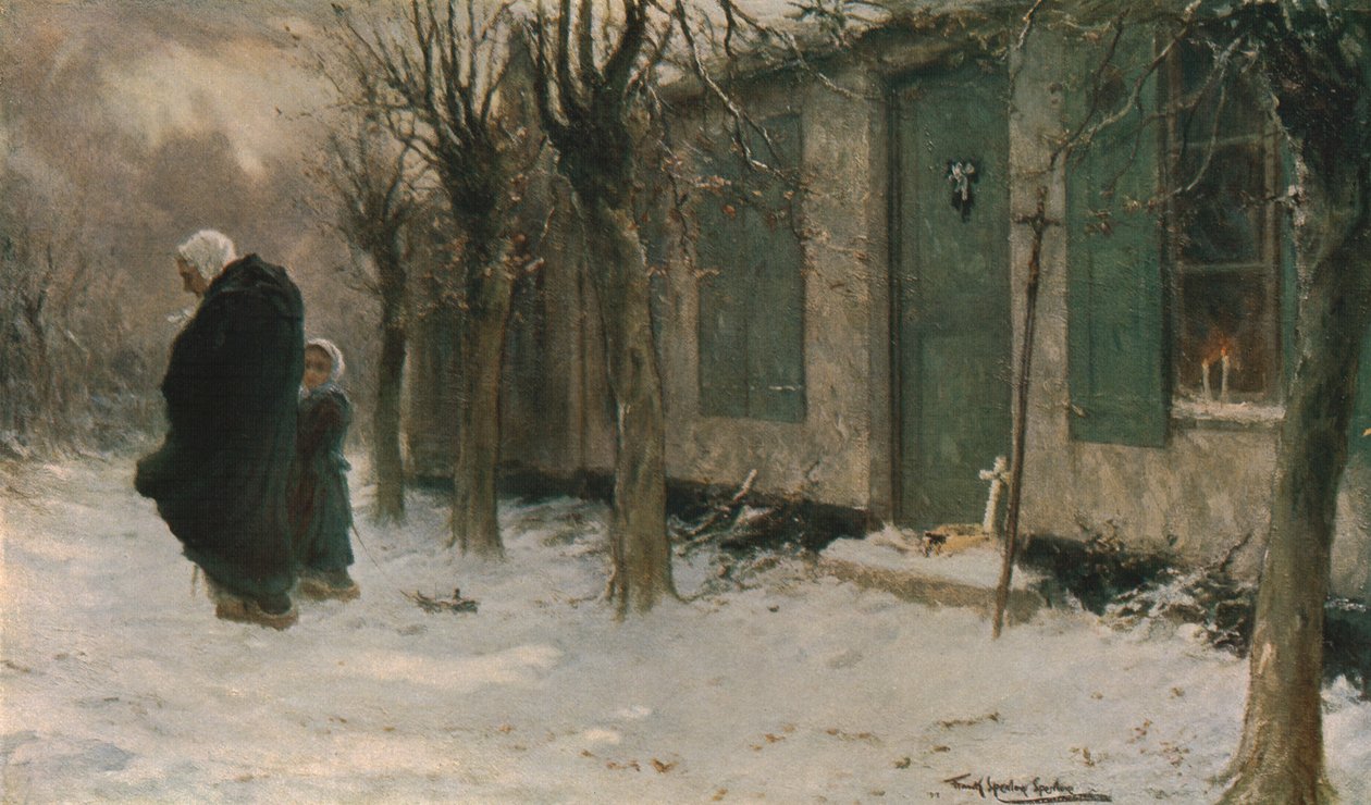 De groene luiken: Viaticum, België, 1918, ca. 1930 door Frank Spenlove Spenlove
