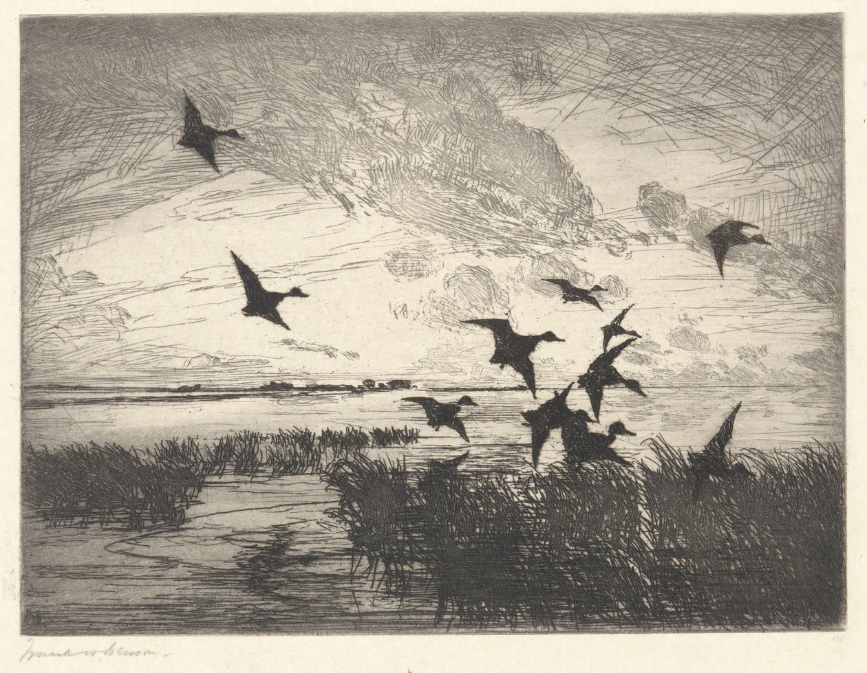 Na Zonsondergang door Frank Weston Benson