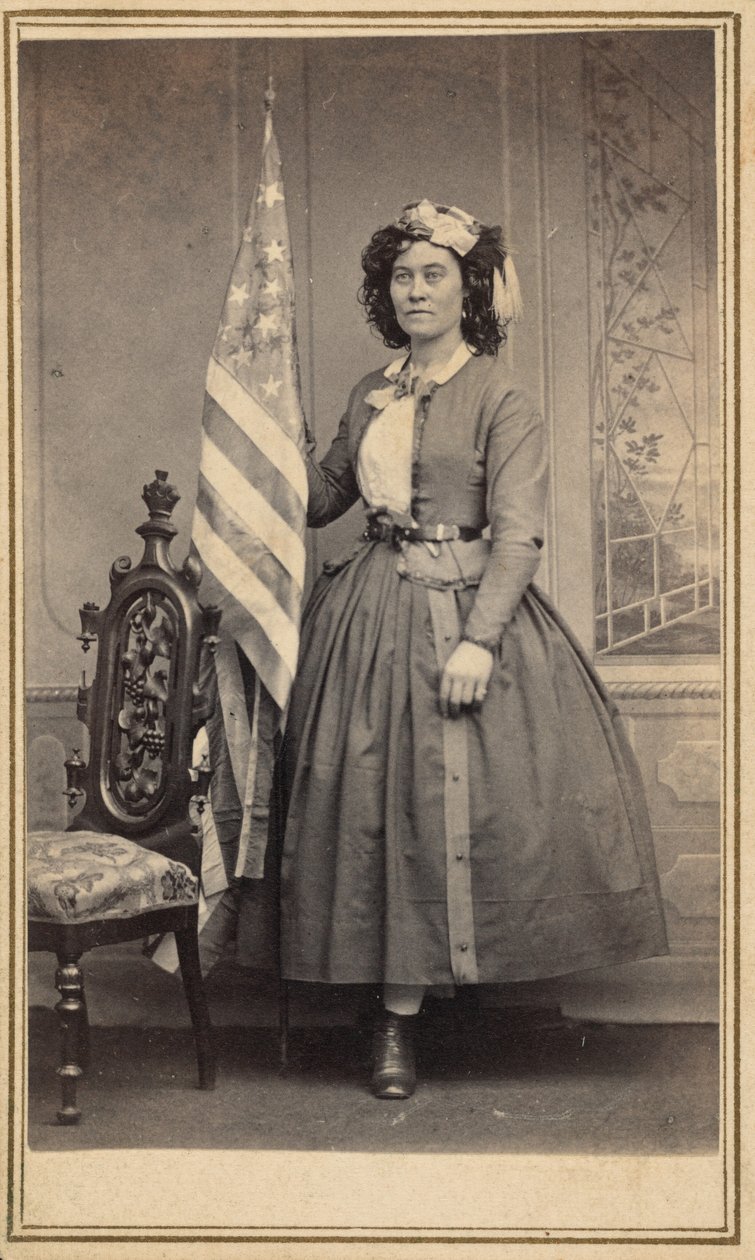 Emma Marsh, ca. 1861 (foto) door Franklin Benjamin Gage