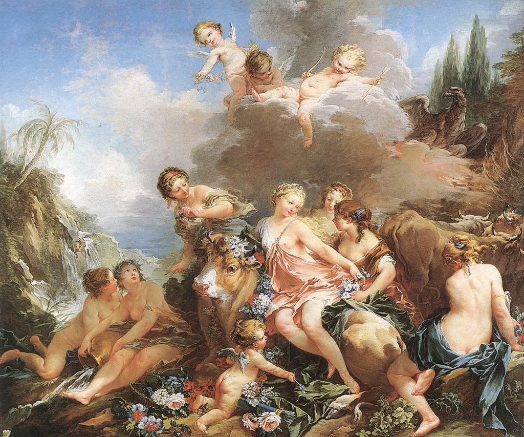 De verkrachting van Europa door François Boucher