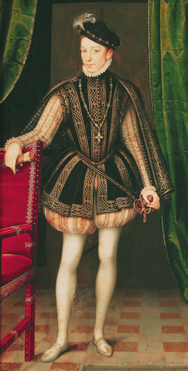 Portret van Karel IX, 1560 door François Clouet