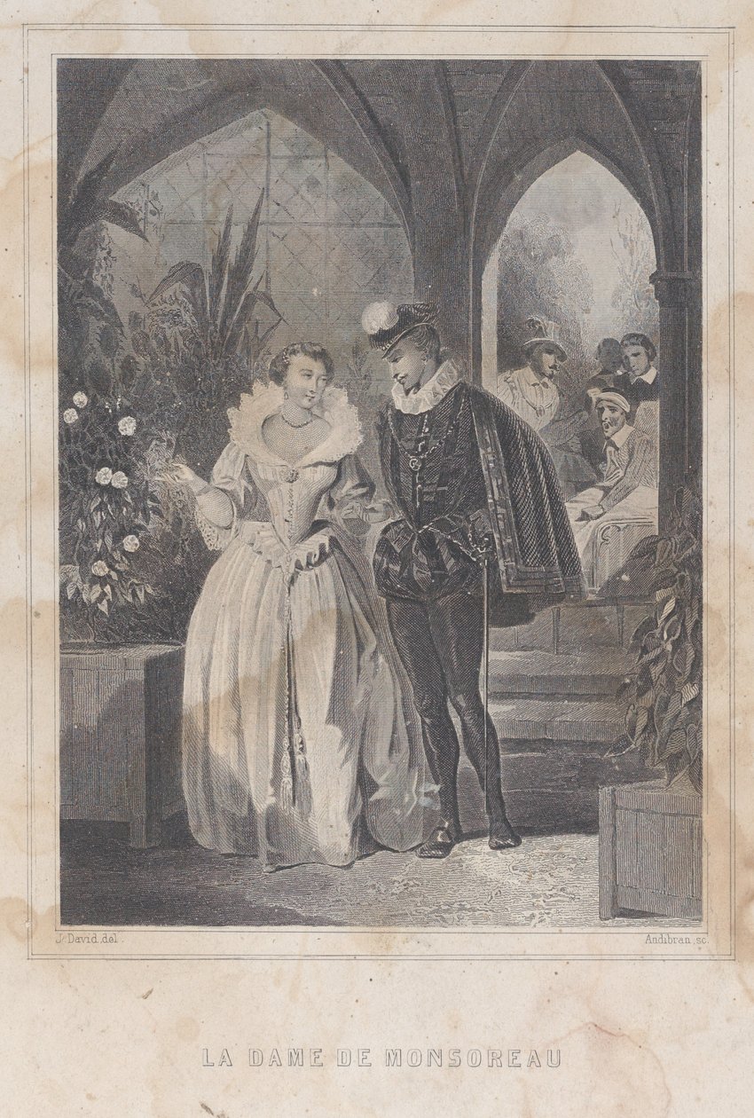 De Dame van Monsoreau, 1830-65 door François Adolphe Bruneau Audibran