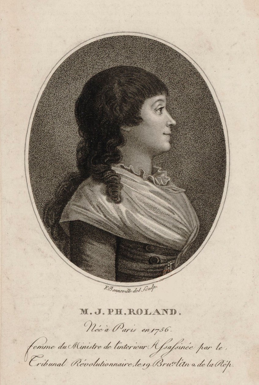 Madame Roland door Bonneville door Francois Bonneville