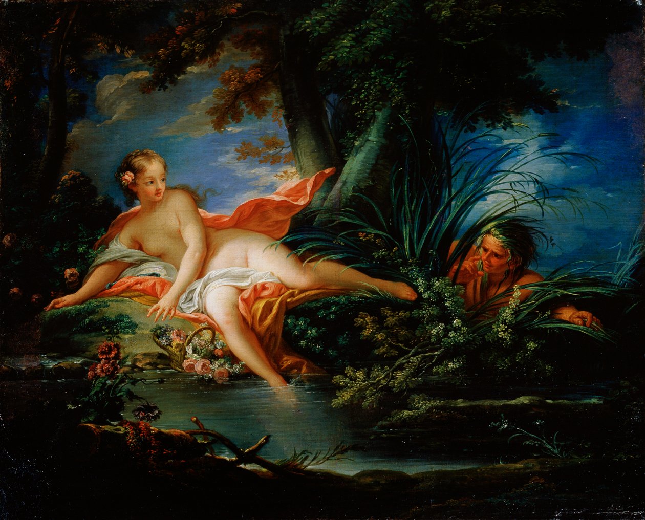 Een Geschrokken Badgast, 1736 door François Boucher