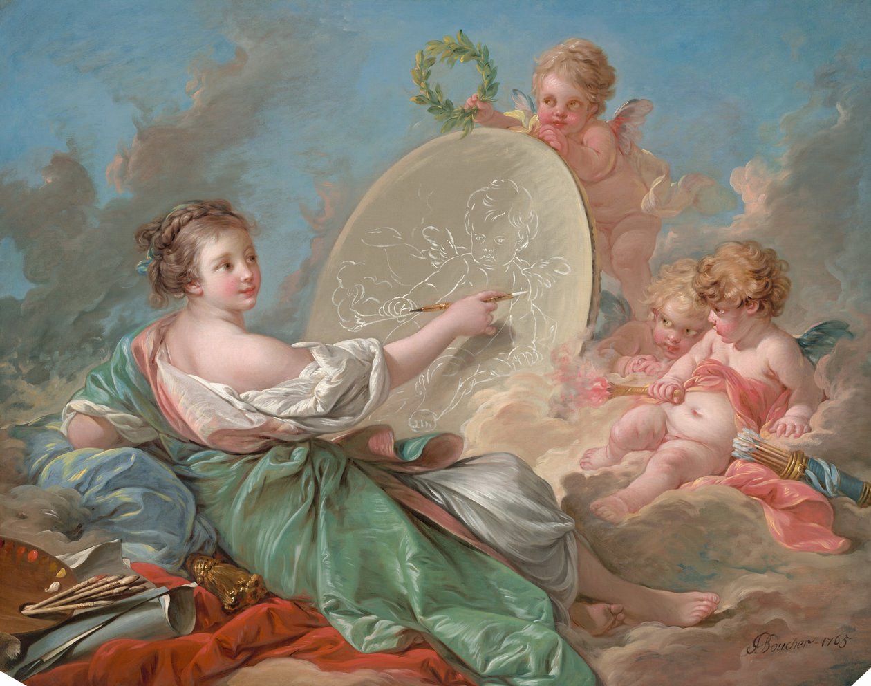 Allegorie van het Schilderen door François Boucher