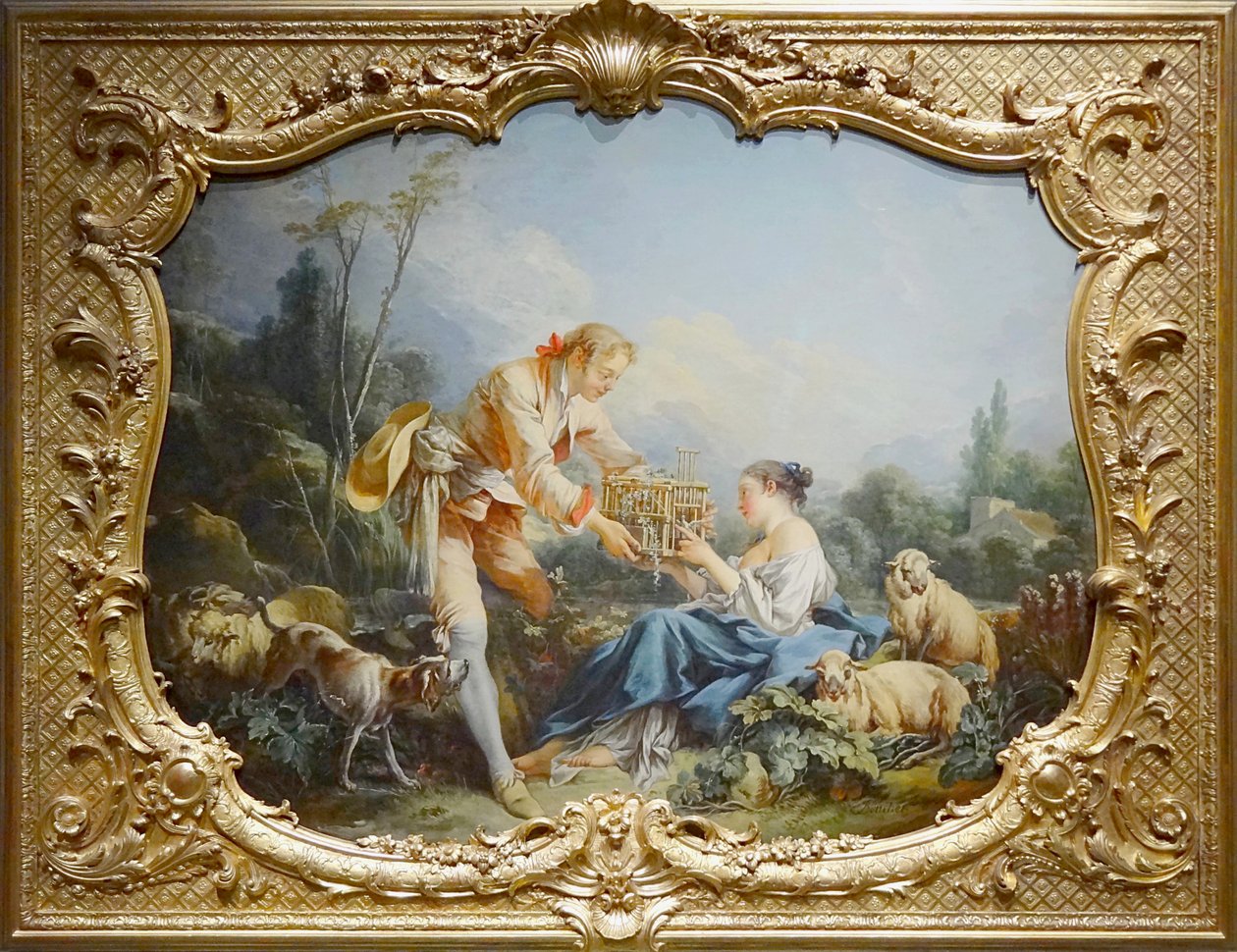 Boucher - De klagende herder, Parijs, Archives nationales, Hôtel de Soubise door François Boucher