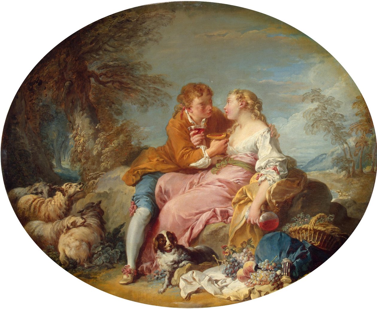 Boucher - Pastorale scène, begin 1730 door François Boucher