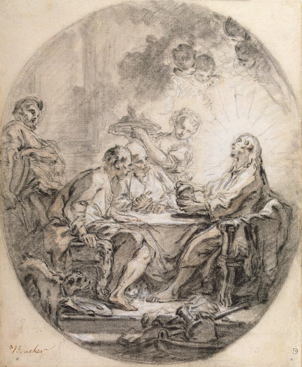 Boucher - Emmaüsgangers, jaren 1750-1760 door François Boucher