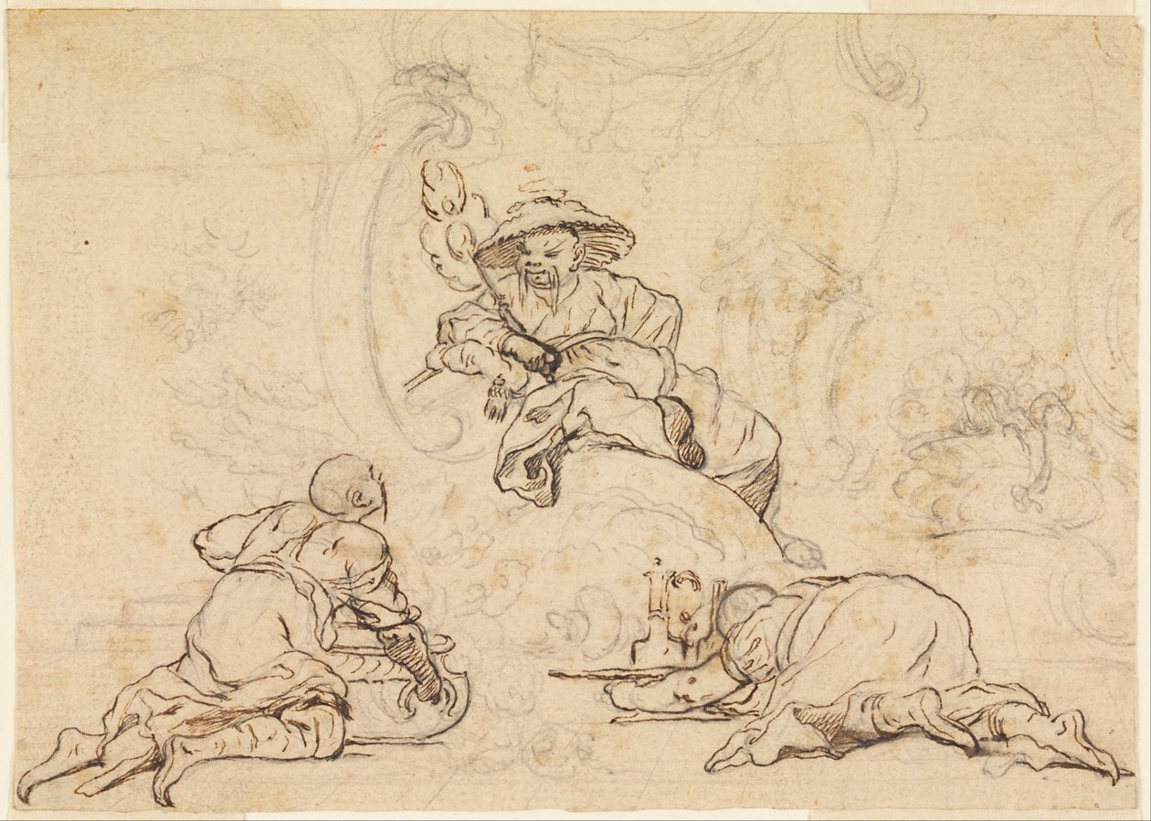 Ontwerpen voor Chinoiserie Ornament door François Boucher