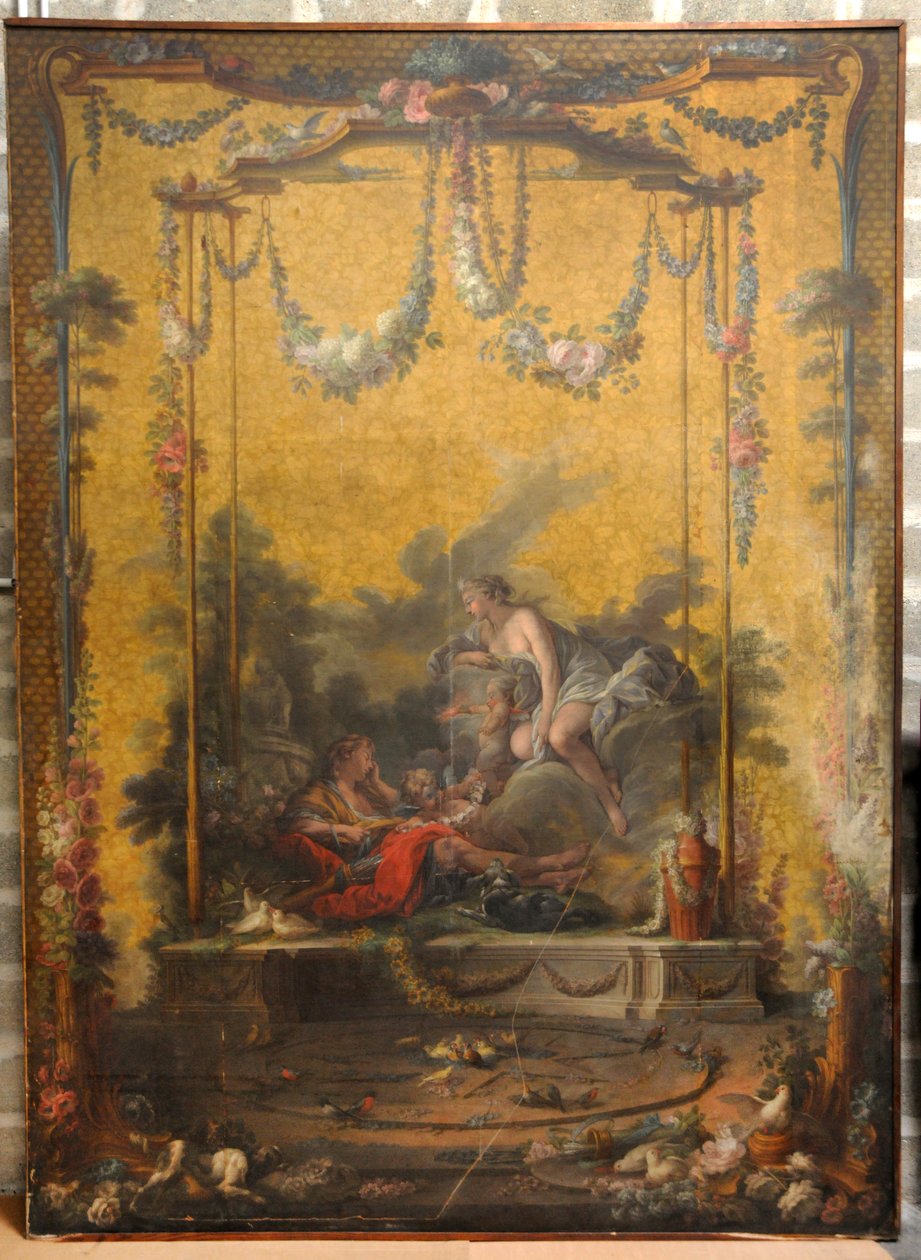 François BOUCHER, Maurice JACQUES - CARTON DE TAPISSERIE. AURORE ET CEPHALE, GOB-21-001 door François Boucher