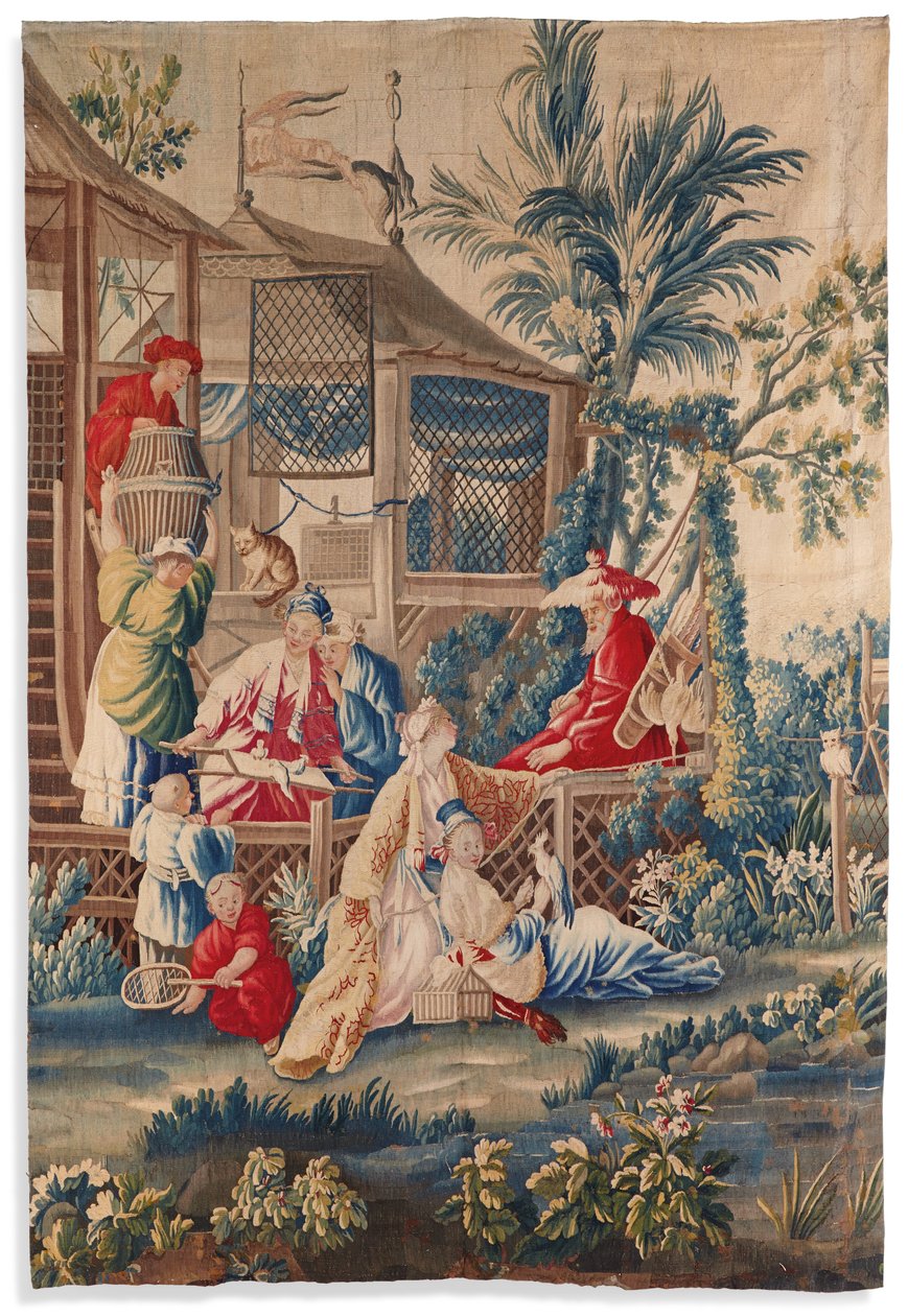 Louis XVI tapijt "aux Chinoiserie", Aubusson, laatste kwart van de 18e eeuw door François Boucher