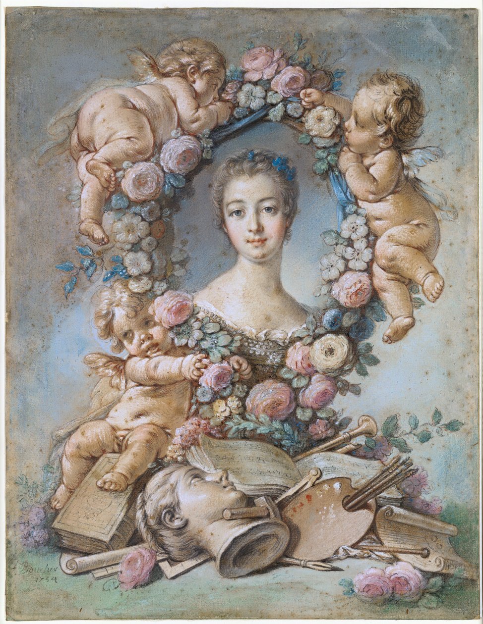 Madame de Pompadour door François Boucher
