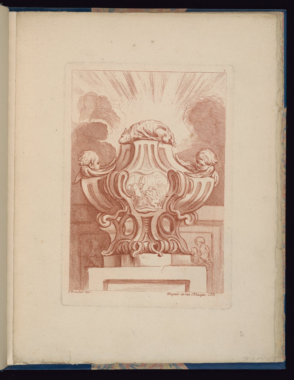 Plaat 2, Livre de vases (Boek van vazen) door François Boucher
