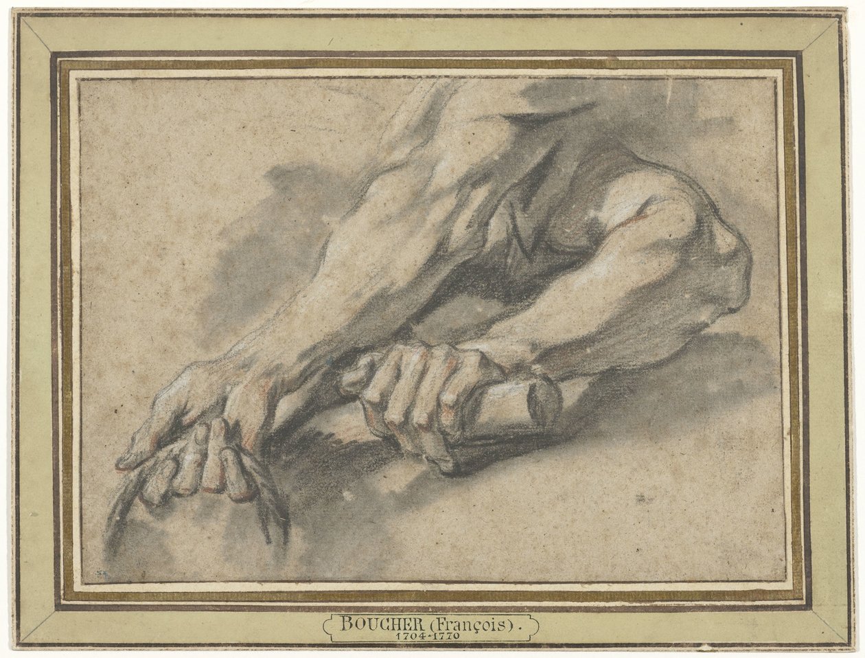 Studies van twee onderarmen door François Boucher