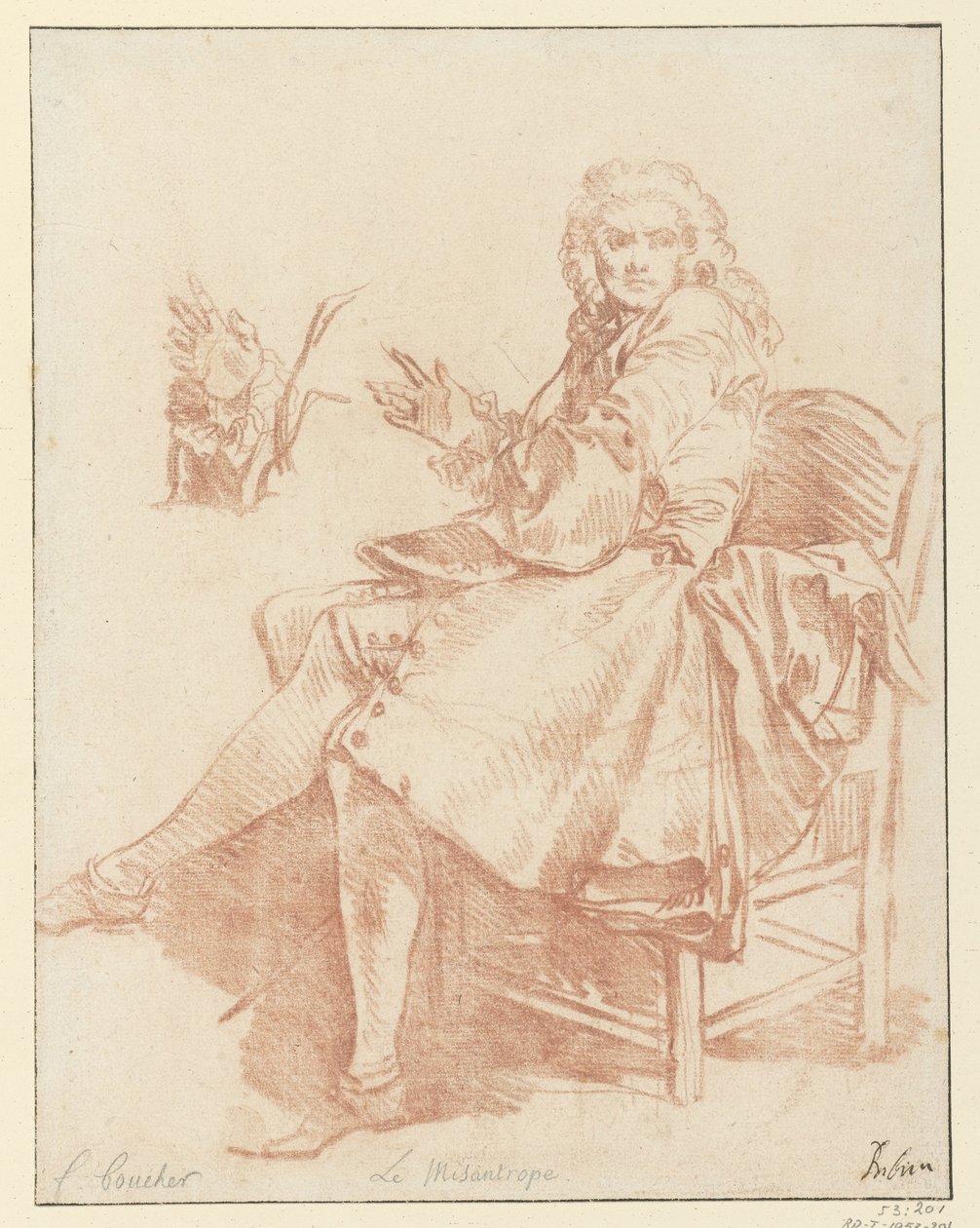 Studie voor Alceste door François Boucher