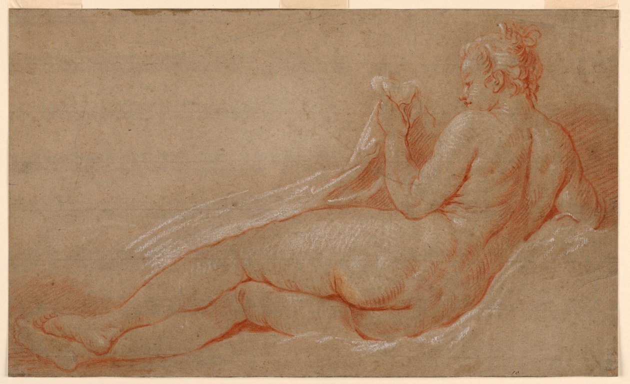 Studie voor liggende naakt door François Boucher