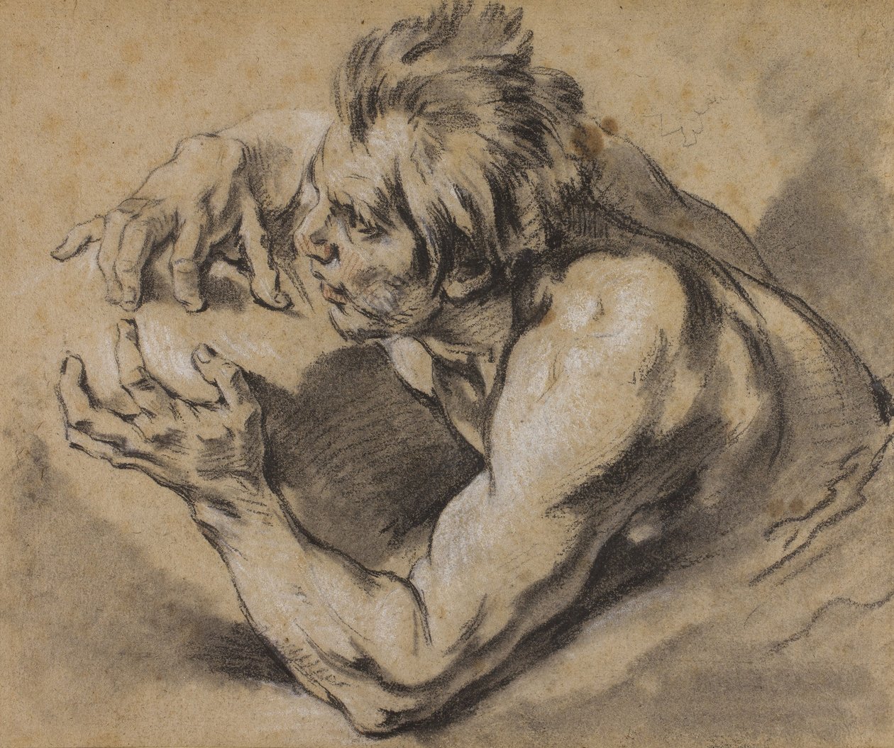 Studie van een Triton door François Boucher