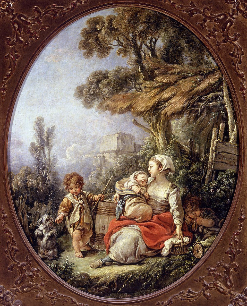 De kleine honden dans door François Boucher
