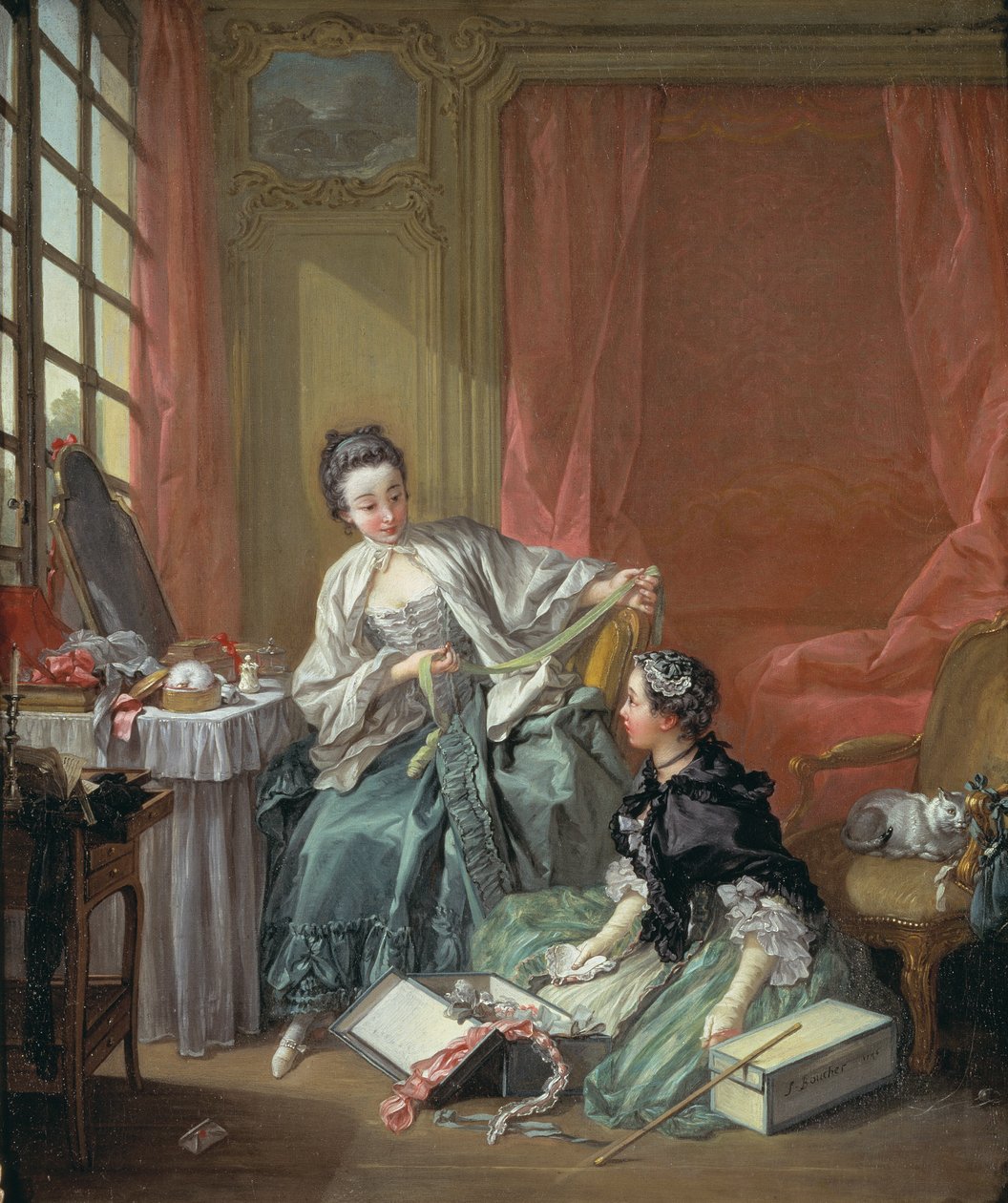 De Hoedenmaakster, 1746 door François Boucher