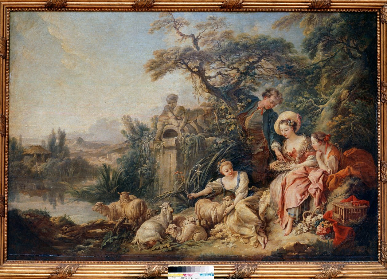 Het nest of geschenken van de herder door François Boucher