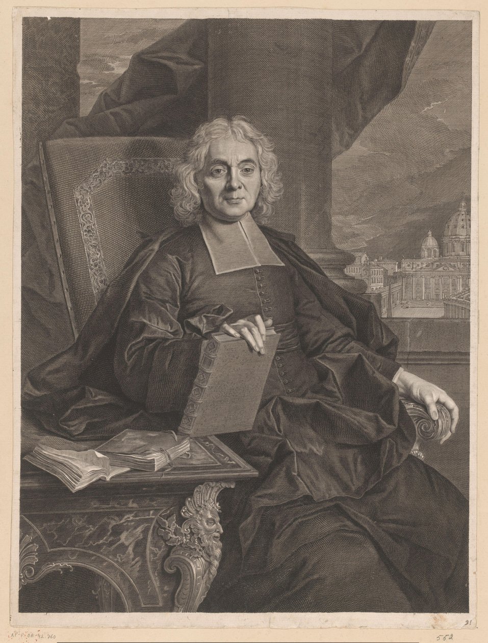 Portret van Eusèbe Renaudot op 74-jarige leeftijd door François Chéreau (I)