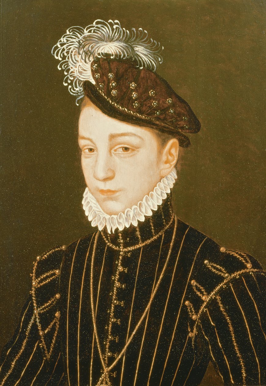 Portret van Karel IX door François Clouet