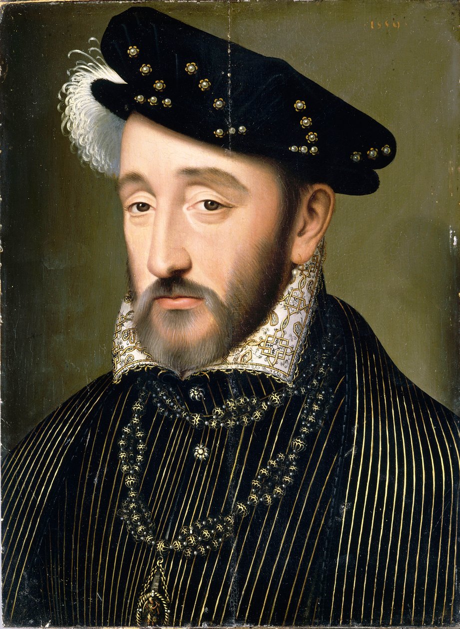 Portret van koning Hendrik II van Frankrijk 1519-1559, 1547 door François Clouet