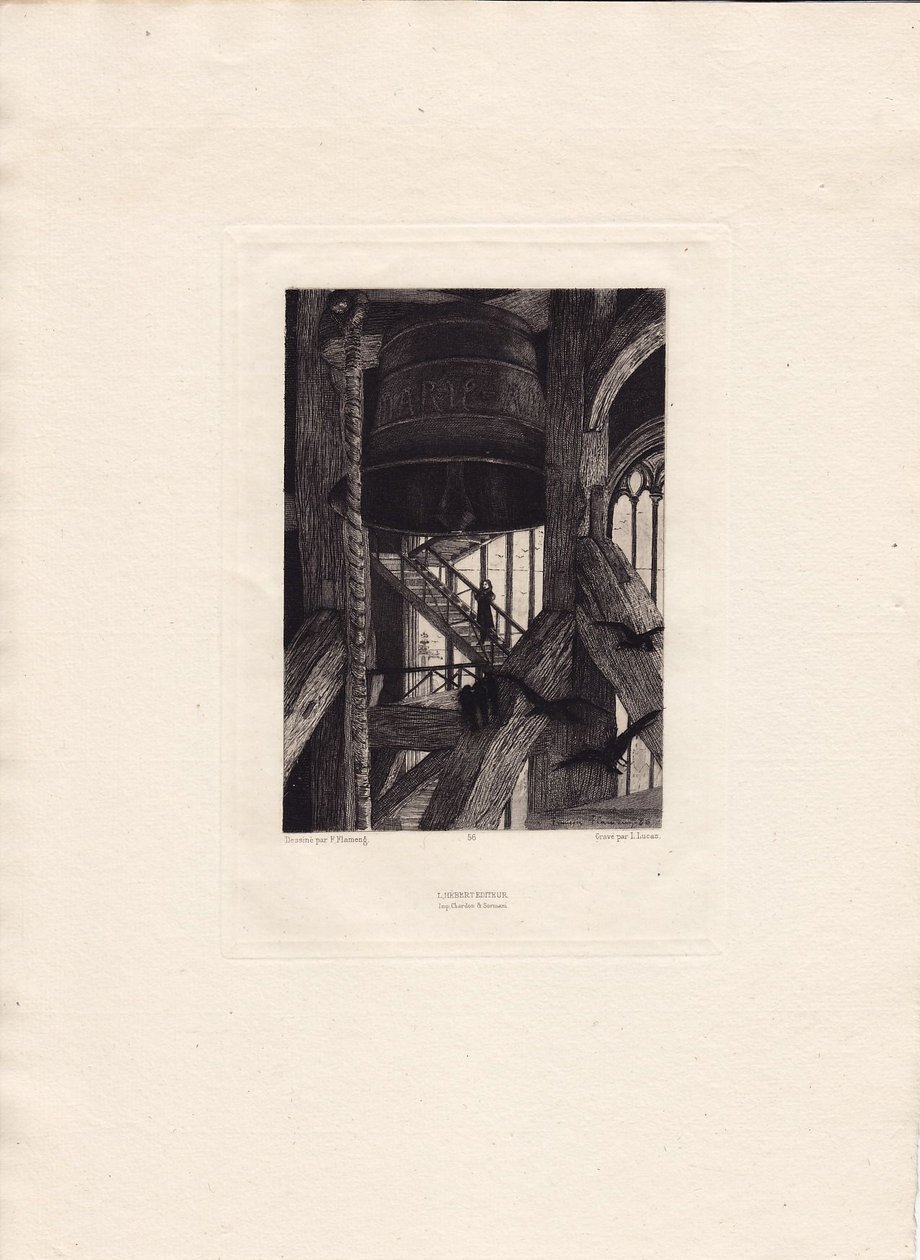 François Flameng - Victor Hugo - Schemerliederen - De klok door Francois Flameng