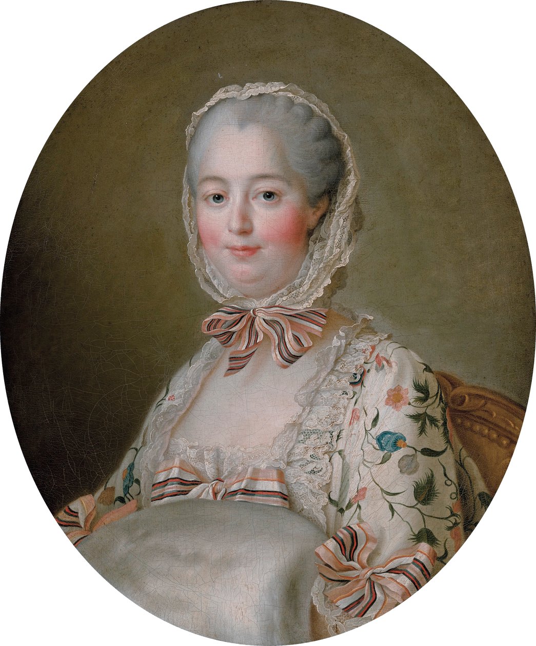Jeanne-Antoinette Poisson, markiezin van Pompadour (1721-1764), door François-Hubert Drouais door Francois Hubert Drouais