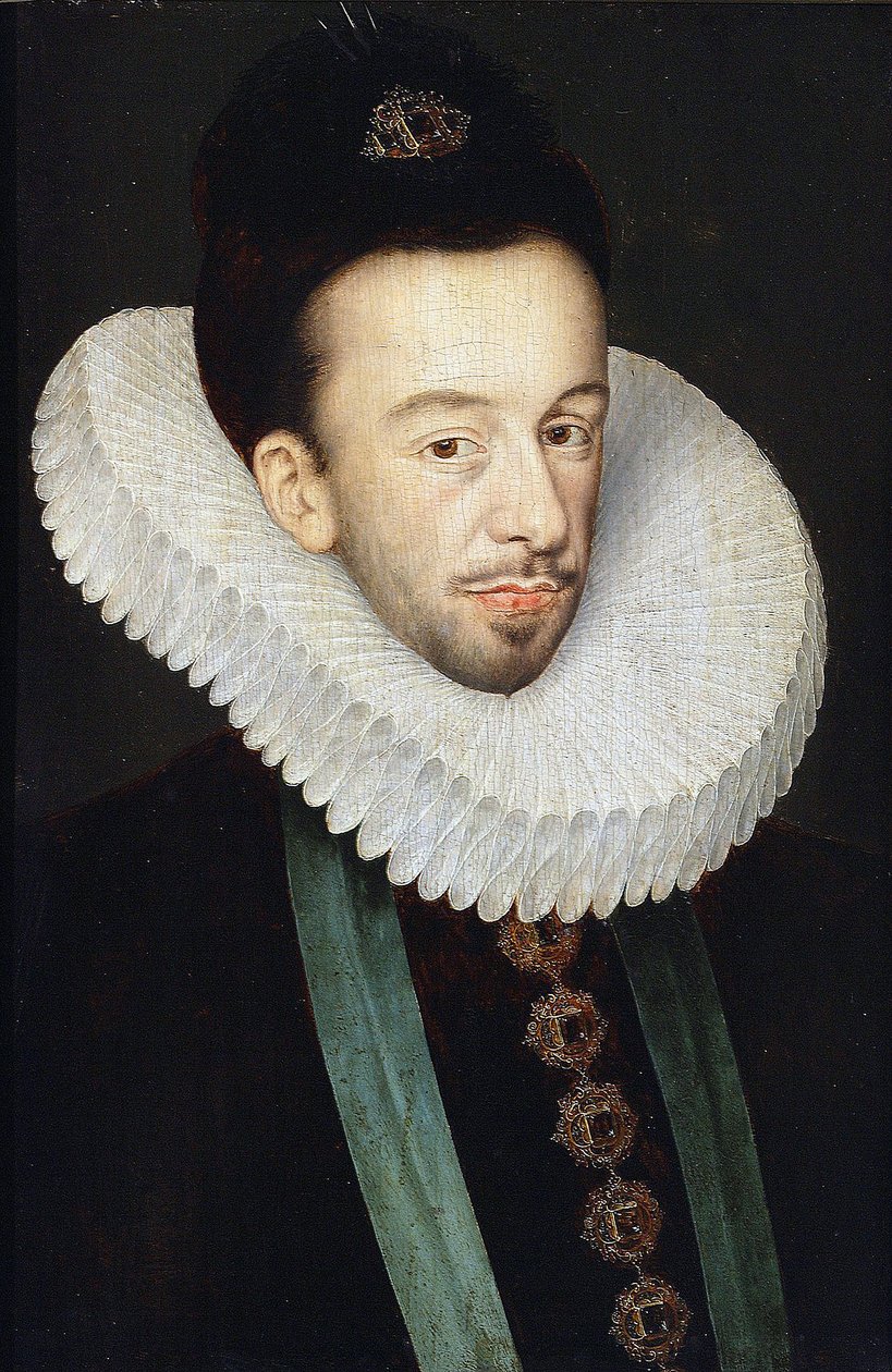 Portret van Hendrik III van Frankrijk, koning van Polen en groothertog van Litouwen door François Quesnel