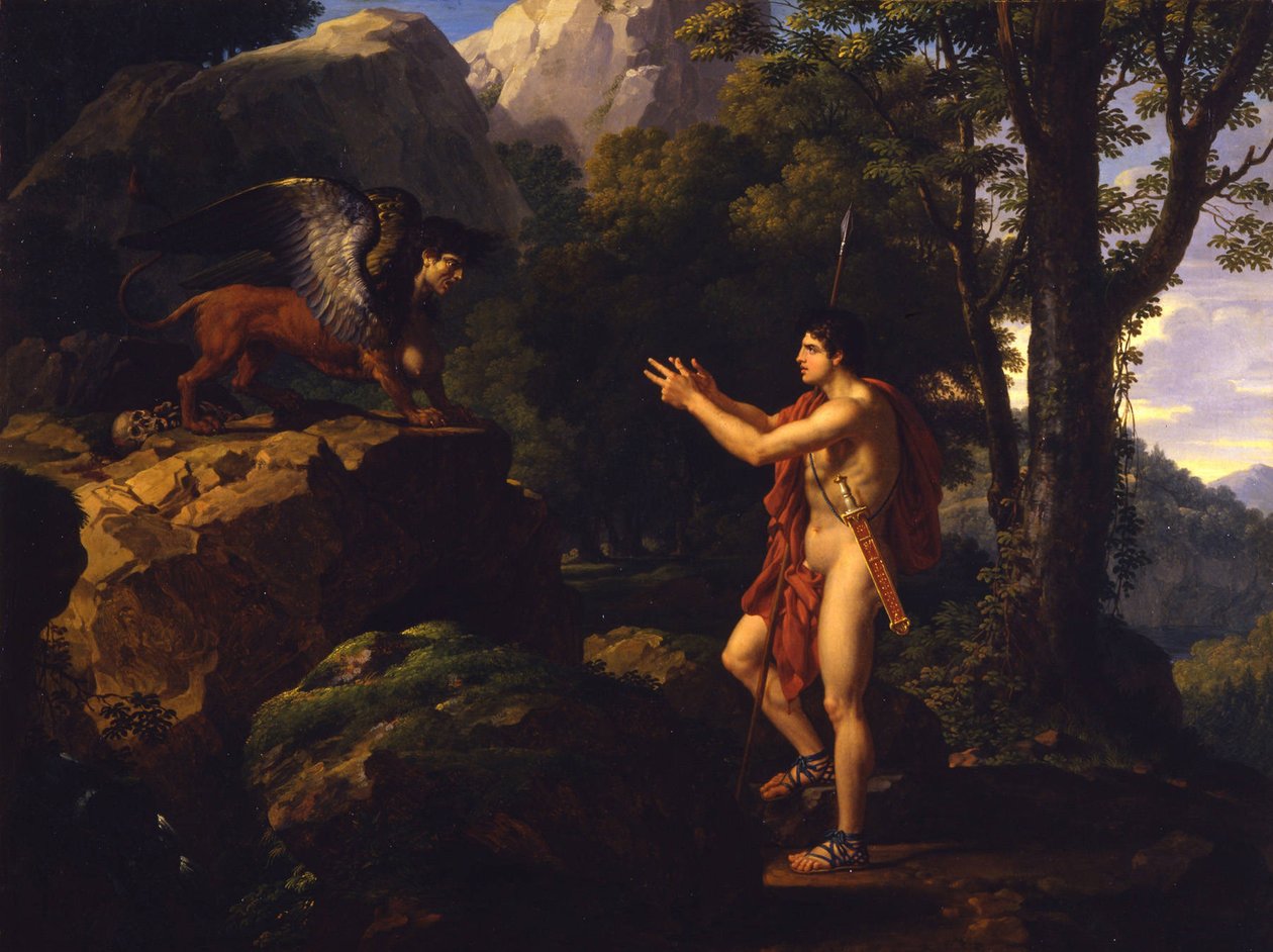 Oedipus en de Sfinx door Francois Xavier Fabre