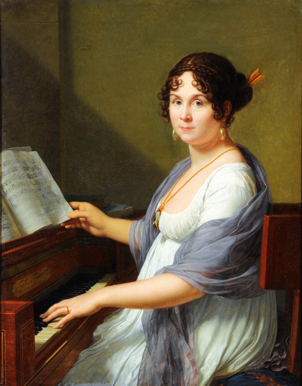 Portret van Geneviève Aimée Victoire Bertin door Francois Xavier Fabre
