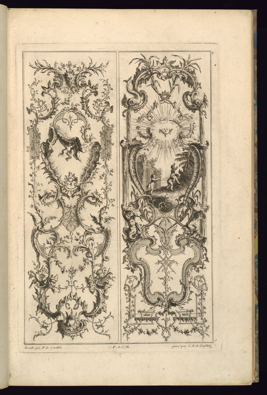 Ontwerp voor Twee Panelen door François de Cuvilliés the Elder