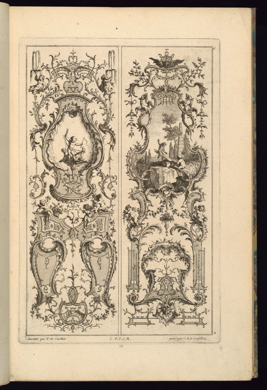 Ontwerp voor Twee Panelen door François de Cuvilliés the Elder