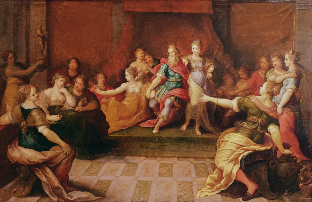 Salomo en zijn vrouwen door Frans II Francken the Younger