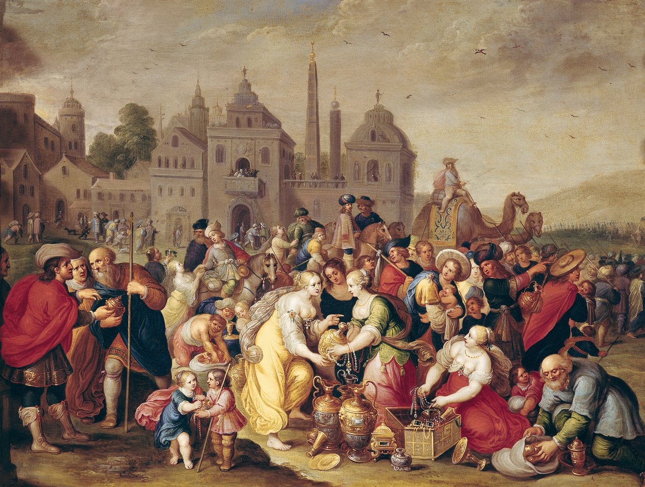 De Exodus of De Vazen van de Egyptenaren door Frans II Francken the Younger