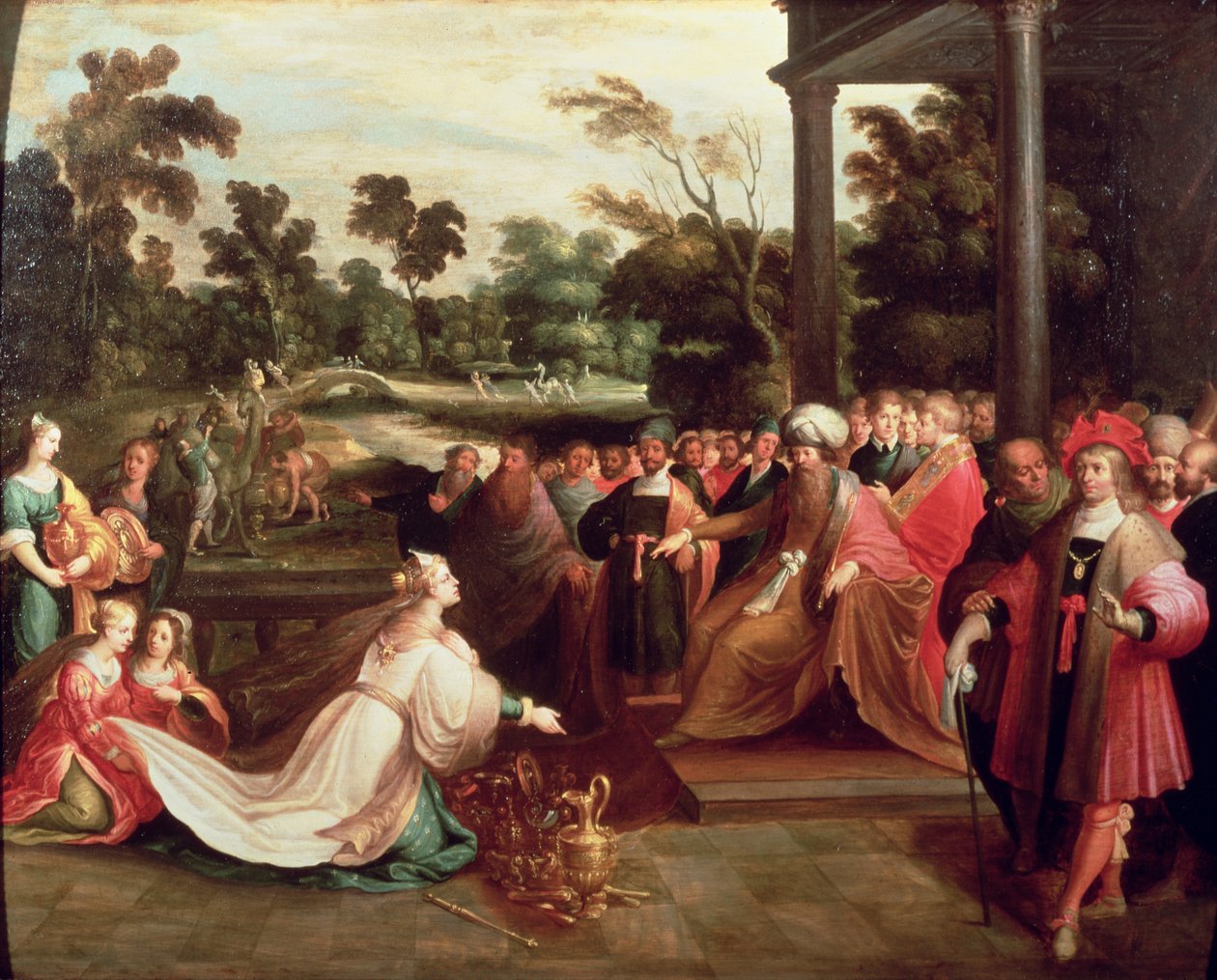Koning Salomo en de koningin van Sheba door Frans the Elder Francken