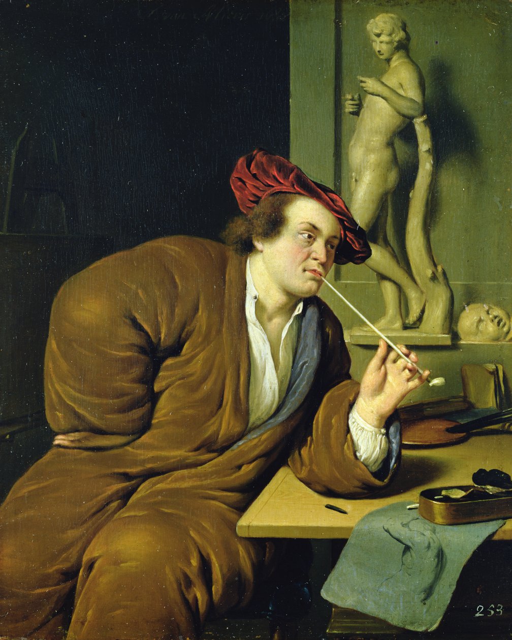 Roker, mogelijk een zelfportret, 1688 door Frans van Mieris