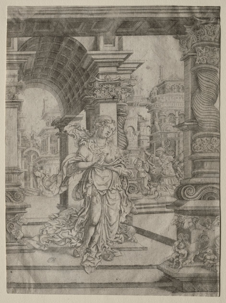 De Dood van Lucretia door Frans Crabbe van Esplegem