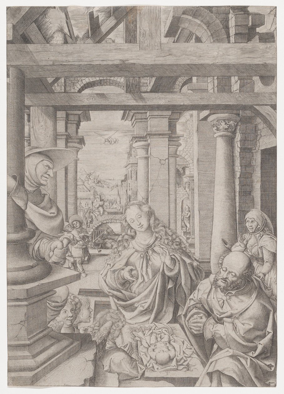 De aanbidding van de herders, ca. 1522-25 door Frans Crabbe van Espleghem