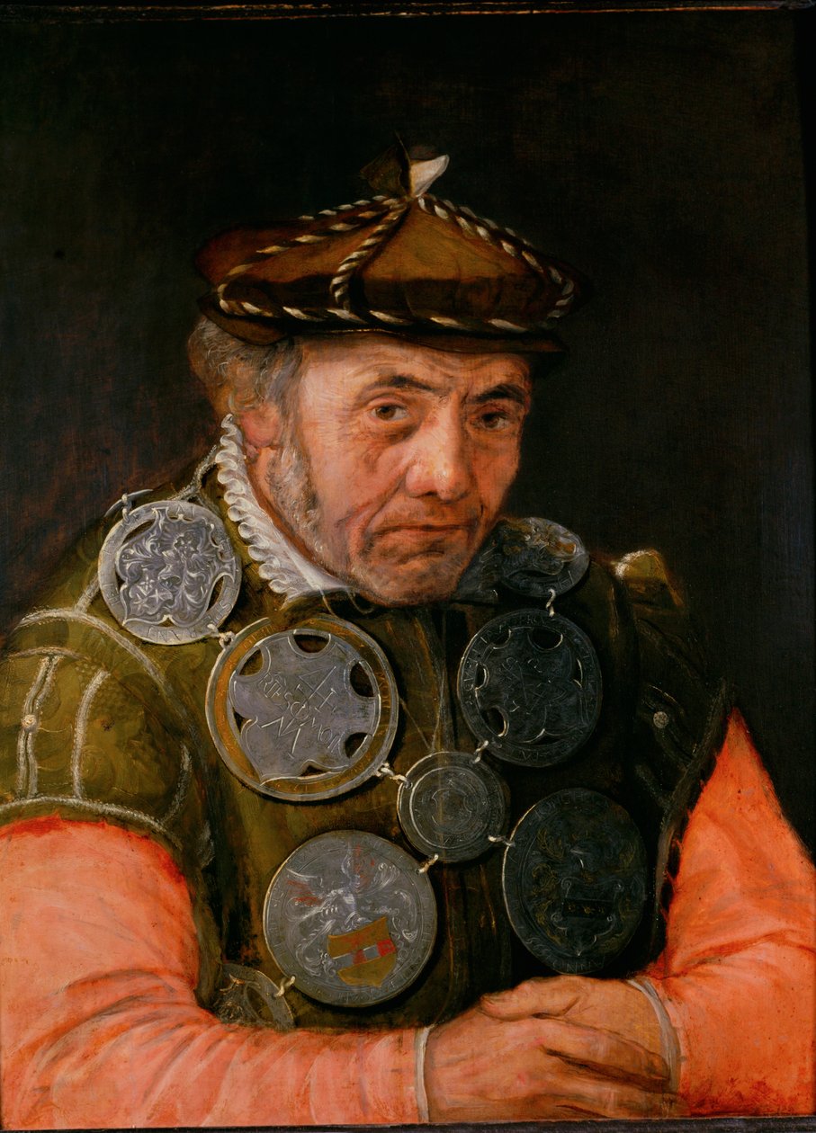 Boodschapper van de retorische kamer of gilde ... door Frans Floris